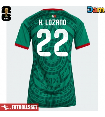 Mexiko Hirving Lozano #22 Hemmatröja Dam VM 2026 Kortärmad